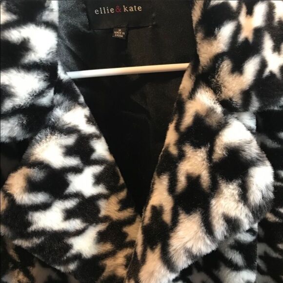 Ellie & Kate Black/White Houndstooth Jacket Sz M NWT - Picture 6 of 9